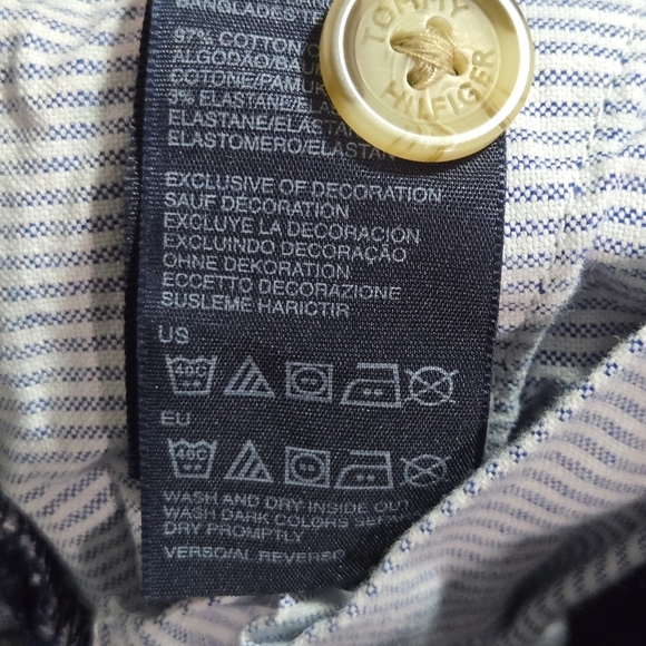 Tommy Hilfiger Womens Navy Blue Polka Dot Montauk Straight Chino Pants Size 8 - Picture 6 of 9